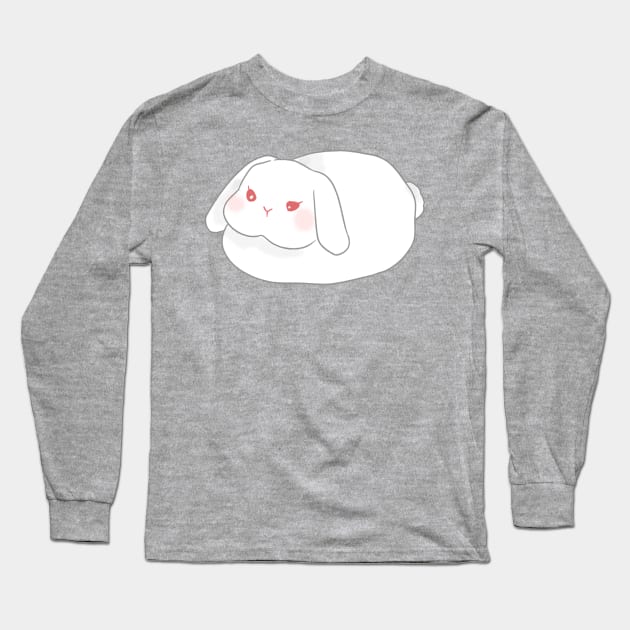 Loaf red eye white holland lop rabbit | Bunniesmee Long Sleeve T-Shirt by GambarGrace